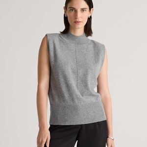 Cashmere, Banana Republic Heather Gray Sleeveless Sweater